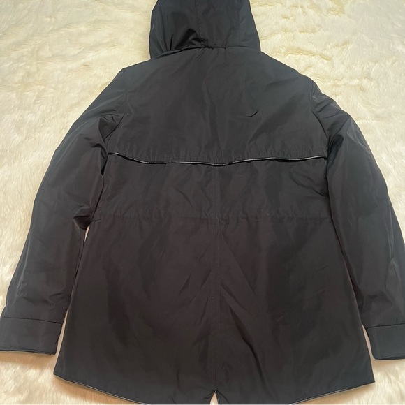 Zara black puffer zip up‎ coat with adjustable waist. - Picture 4 of 6